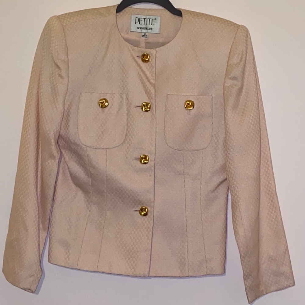 Petite Sophisticate Pink Blazer Size 2